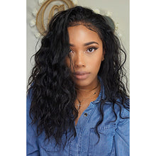 Load image into Gallery viewer, PREMIUM QUALITY 10-30 Inches Natural Wavy 100% Virgin Peruvian Hair 1B Natural Black