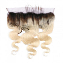 Load image into Gallery viewer, PREMIUM QUALITY 10-20 Inches 13" x 4" Body wave Free Part Full frontal Lace Closure #1B/613