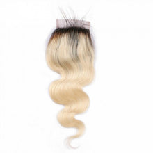 Load image into Gallery viewer, PREMIUM QUALITY 10-16 Inches 4" x 4" Body Wave Free Part Lace Closure #1B/613