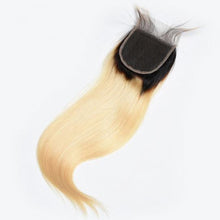 Load image into Gallery viewer, PREMIUM QUALITY 10-16 Inches 4" x 4" Free Part Straight Lace Closure #1B/613