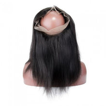 Load image into Gallery viewer, PREMIUM QUALITY 10-20 Inches 22" x 4"x 2" Sleek Straight #1B Natural Black 360 Lace Frontal