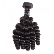 Load image into Gallery viewer, PREMIUM QUALITY 12- 26 Inches Funmi Egg Curls 100% Virgin Brazilian Hair 1B Natural Black