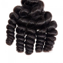 Load image into Gallery viewer, PREMIUM QUALITY 12- 26 Inches Funmi Egg Curls 100% Virgin Brazilian Hair 1B Natural Black