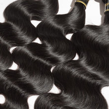 Load image into Gallery viewer, 10AA GRADE QUALITY 10-28 inches 100% Virgin Brazilian Human Hair Body wave weave 1B Natural black