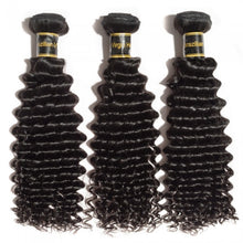 Load image into Gallery viewer, 10AA GRADE QUALITY 10-28 Inches Brazilian Deep wave 100% Brazilian Human Hair Colour 1B Natural Black