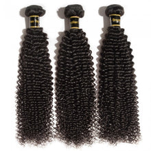 Load image into Gallery viewer, PREMIUM QUALITY 10-30 Inches Kinky Curly 100% Brazilian Human Hair 1B Natural Black