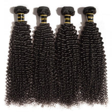 Load image into Gallery viewer, PREMIUM QUALITY 10-30 Inches Kinky Curly 100% Brazilian Human Hair 1B Natural Black
