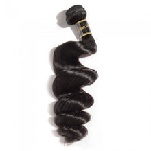 Load image into Gallery viewer, PREMIUM QUALITY 10-30 Inches Loose Wave 100% Brazilian Human Hair Colour 1B Natural Black