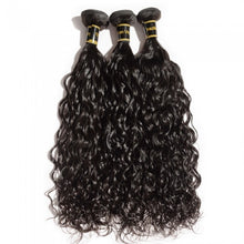 Load image into Gallery viewer, PREMIUM QUALITY 10-30 Inches Natural Wavy 100% Brazilian Human Hair 1B Natural Black