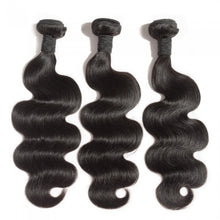 Load image into Gallery viewer, PREMIUM QUALITY 10-30 Inches Body Wave 100% Indian Human Hair Colour 1B Natural Black