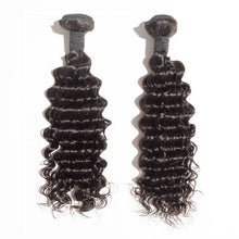 Load image into Gallery viewer, PREMIUM QUALITY 10-30 Inches Deep wave 100% Indian Human Hair Colour 1B Natural Black