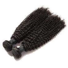 Load image into Gallery viewer, 10AA GRADE QUALITY 10-28 Inches Kinky Curly 100% Indian Hair 1B Natural Black