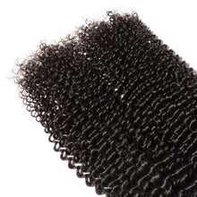 Load image into Gallery viewer, PREMIUM QUALITY 10-30 Inches Kinky Curly 100% Virgin Indian Hair 1B Natural Black