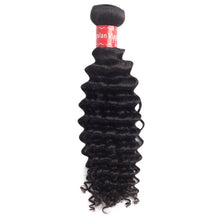 Load image into Gallery viewer, PREMIUM QUALITY 10-30 Inches Deep wave 100% Malaysian Human Hair Colour 1B Natural Black