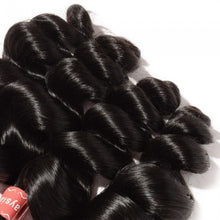 Load image into Gallery viewer, PREMIUM QUALITY 10-30 Inches Loose Wave 100% Malaysian Human Hair 1B Natural Black