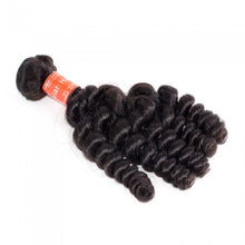 Load image into Gallery viewer, PREMIUM QUALITY 10-26 inches Funmi Egg curls 100% Virgin Malaysian human hair colour 1B Natural Black