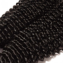 Load image into Gallery viewer, PREMIUM QUALITY 10-30 Inches Kinky Curly 100% Peruvian Human Hair 1B Natural Black