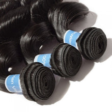 Load image into Gallery viewer, PREMIUM QUALITY 10-30 Inches Loose Wave 100% Peruvian Hair Human 1B Natural Black