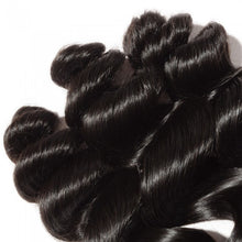 Load image into Gallery viewer, PREMIUM QUALITY 10-30 Inches Loose Wave 100% Peruvian Hair Human 1B Natural Black