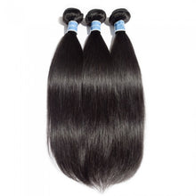 Load image into Gallery viewer, PREMIUM QUALITY 10-30 Inches Straight 100% Virgin Peruvian Human Hair 1B Natural Black