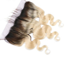 Load image into Gallery viewer, PREMIUM QUALITY 10-20 Inches 13" x 4" Body wave Free Part Full frontal Lace Closure #1B/613