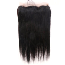Load image into Gallery viewer, PREMIUM QUALITY 10-20 Inches 13" x 4" Straight Free Part Full frontal Lace Closure #1B Natural Black