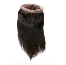 Load image into Gallery viewer, PREMIUM QUALITY 10-20 Inches 22" x 4"x 2" Sleek Straight #1B Natural Black 360 Lace Frontal