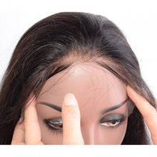 Load image into Gallery viewer, PREMIUM QUALITY #1B Undetectable Transparent Full Lace Wig 12-22 Inches Straight Brazilian wig