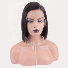 Load image into Gallery viewer, PREMIUM QUALITY #1B HD Undetectable Transparent Straight Lace Front Wig