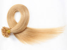 Load image into Gallery viewer, PREMIUM QUALITY 16-24 Inches Straight Nail Tip Remy Human Hair Extensions colour #27 Strawberry Blonde