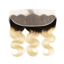 Load image into Gallery viewer, PREMIUM QUALITY 10-20 Inches 13" x 4" Body wave Free Part Full frontal Lace Closure #1B/613