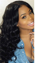 Load image into Gallery viewer, PREMIUM QUALITY 10-30 Inches Loose Wave 100% Brazilian Human Hair Colour 1B Natural Black