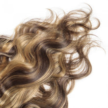 Load image into Gallery viewer, LUXURY PLATINUM 16 to 26 Inches Colour #4/27 Light brown 10 pieces Straight Clip In Human Hair Extensions