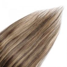 Load image into Gallery viewer, LUXURY PLATINUM 16 to 26 Inches Colour #4/27 Light brown 10 pieces Straight Clip In Human Hair Extensions