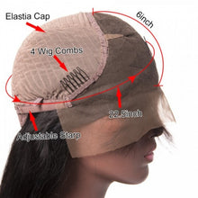 Load image into Gallery viewer, PREMIUM QUALITY #1B Undetectable Transparent 13x6 Lace Wig 14-24 Inches Straight Brazilian wig