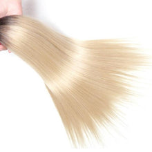 Load image into Gallery viewer, PREMIUM QUALITY LUXE WEFT 16-24 Inches Ombre Human Hair Colour #1B/613 Straight