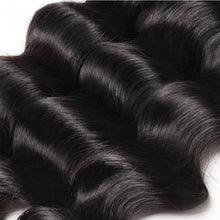 Load image into Gallery viewer, PREMIUM QUALITY 12-26 Inches Loose Deep wave 100% Virgin Peruvian Hair Colour 1B Natural Black