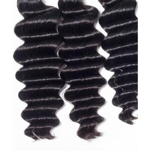 Load image into Gallery viewer, PREMIUM QUALITY 12-26 Inches Loose Deep wave 100% Virgin Peruvian Hair Colour 1B Natural Black