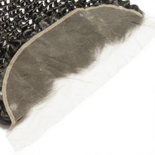 Load image into Gallery viewer, PREMIUM QUALITY 10-20 Inches 13" x 4" Kinky curly Free Part Full frontal Lace Closure #1B Natural Black