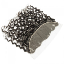 Load image into Gallery viewer, PREMIUM QUALITY 10-20 Inches 13" x 4" Natural wavy Free Part Full frontal Lace Closure #1B Natural Black