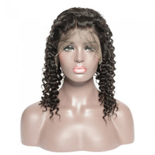 Load image into Gallery viewer, PREMIUM QUALITY 10-20 Inches 22" x 4"x 2" Deep wave #1B Natural Black 360 Lace Frontal