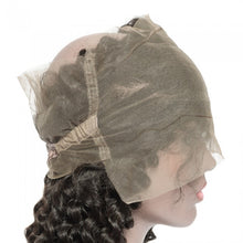 Load image into Gallery viewer, PREMIUM QUALITY 10-20 Inches 22" x 4"x 2" Deep wave #1B Natural Black 360 Lace Frontal