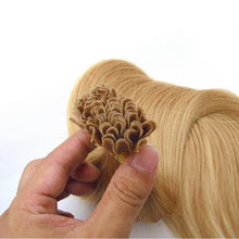 Load image into Gallery viewer, PREMIUM QUALITY 16-24 Inches Straight Nail Tip Remy Human Hair Extensions colour #27 Strawberry Blonde