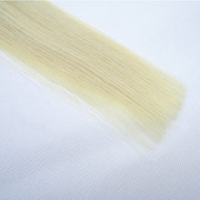 Load image into Gallery viewer, PREMIUM QUALITY 16-24 Inches Straight Nail Tip Remy Human Hair Extensions colour #60 White Blonde