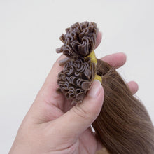 Load image into Gallery viewer, PREMIUM QUALITY 16-24 Inches Straight Nail Tip Remy Human Hair Extensions colour #8 Chocolate brown