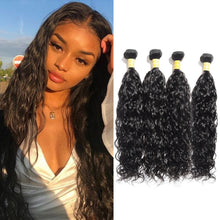 Load image into Gallery viewer, PREMIUM QUALITY 10-30 Inches Natural Wavy 100% Virgin Indian Hair 1B Natural Black