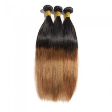 Load image into Gallery viewer, PREMIUM QUALITY LUXE WEFT 16-26 Inches Straight Ombre Human Hair Colour #1B/30