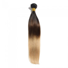Load image into Gallery viewer, PREMIUM QUALITY LUXE WEFT 16-26 Inches Straight Ombre Human Hair Colour #1B/4/27