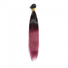 Load image into Gallery viewer, PREMIUM QUALITY LUXE WEFT 16-26 Inches Straight Ombre Human Hair Colour #1B/99J
