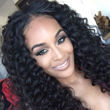 Load image into Gallery viewer, PREMIUM QUALITY 10-30 Inches Italian Curly 100% Peruvian Human Hair 1B Natural Black